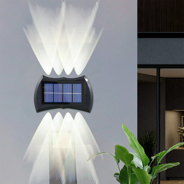 Luces solares LED para exteriores, focos para jardines, luces de jardín, iluminación solar inalámbrica para patios y senderos.