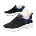 thumbnail image 3 of Jkety Women Walking Shoes Women's Slip On Sneaker Low Top Casual Walking Shoes Classic Comfort Flat Fashion Sneakers Dark Purple,9, 3 of 7