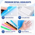 Resuable Envelope 11-Hole Expanding File Pockets, Horizontal and Vertical Plastic ...