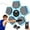 Blue+Black, variant on Upgraded Adult Smart Music Boxing Machine, Boxing Music Fitness Machine with Smart Display and Boxing Gloves, Smart Boxing Machine Wall-Mounted Music for Home and Gym (Black)