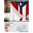 thumbnail image 3 of No Hook Shower Curtain with Snap in Liner,Puerto Rico Stars and Stripes Flag Waterproof Bath Curtain Double Layers with See Through Top Window,Palm Leaves Texture Hotel Shower Curtains 60x72in, 3 of 9