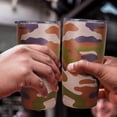 thumbnail image 3 of Camo Tumbler with Lid and Straw 20 oz Travel Camo Print Cup Stainless Steel Vacuum Insulated Coffee Mug Gift for Women and Men, 3 of 5