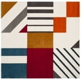 thumbnail image 3 of Safavieh Hollywood Becky Abstract Area Rug, Ivory/Peacock Blue, 8' x 8' Square, 3 of 9