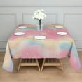 thumbnail image 3 of Colorful Cloud Star Pattern Square Tablecloth,Waterproof Square Table Cover,Wipeable Spillproof Washable Table Cover for Home Kitchen Party Decor 60"x60"(152x152cm), 3 of 6
