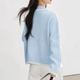 thumbnail image 7 of Busydd Womens Cardigan Sweaters Trendy Lapel Long Sleeve Open Front Sweaters for Women Casual Solid Color Knit Women's Cardigans Free Size, 7 of 7