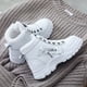 thumbnail image 4 of Zapatos casuales de caña alta para mujer, zapatos cálidos con forro de felpa de invierno, zapatos deportivos con cordones de suela gruesa, 4 of 4