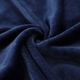 thumbnail image 4 of PiccoCasa Flannel Fleece Blanket Soft Warm Wide Hemmed Navy Blue Full, 4 of 8
