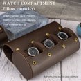 thumbnail image 4 of Rollo de reloj portátil, estuche de viaje, pantalla de cuero Retro, soporte para reloj de pulsera, organizador de almacenamiento de joyas, caja para reloj de pulsera de 55mm FLhrweasw El nuevo, 4 of 7