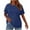 Blue, variant on fatyb Women's Plus Size Tops Short Sleeve Crew Neck Pleated T-Shirts Womens Summer Plain Loose Blouses