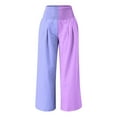 thumbnail image 4 of Edvintorg Sweatpants for Women Loose Fit Fashion Wide Leg Pants Women Summer Casual Elastic Waist Printing Trousers Pants Purple XL, 4 of 5