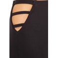 thumbnail image 4 of Cut Outs Detail High Waist Sculpting Flare Pants - Black, 4 of 5
