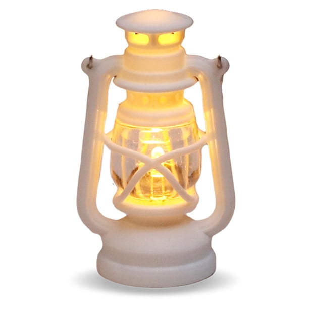 Lámpara Aceite Retro Con LED Ambiente Batería 12 Piezas para Halloween Color Rojo