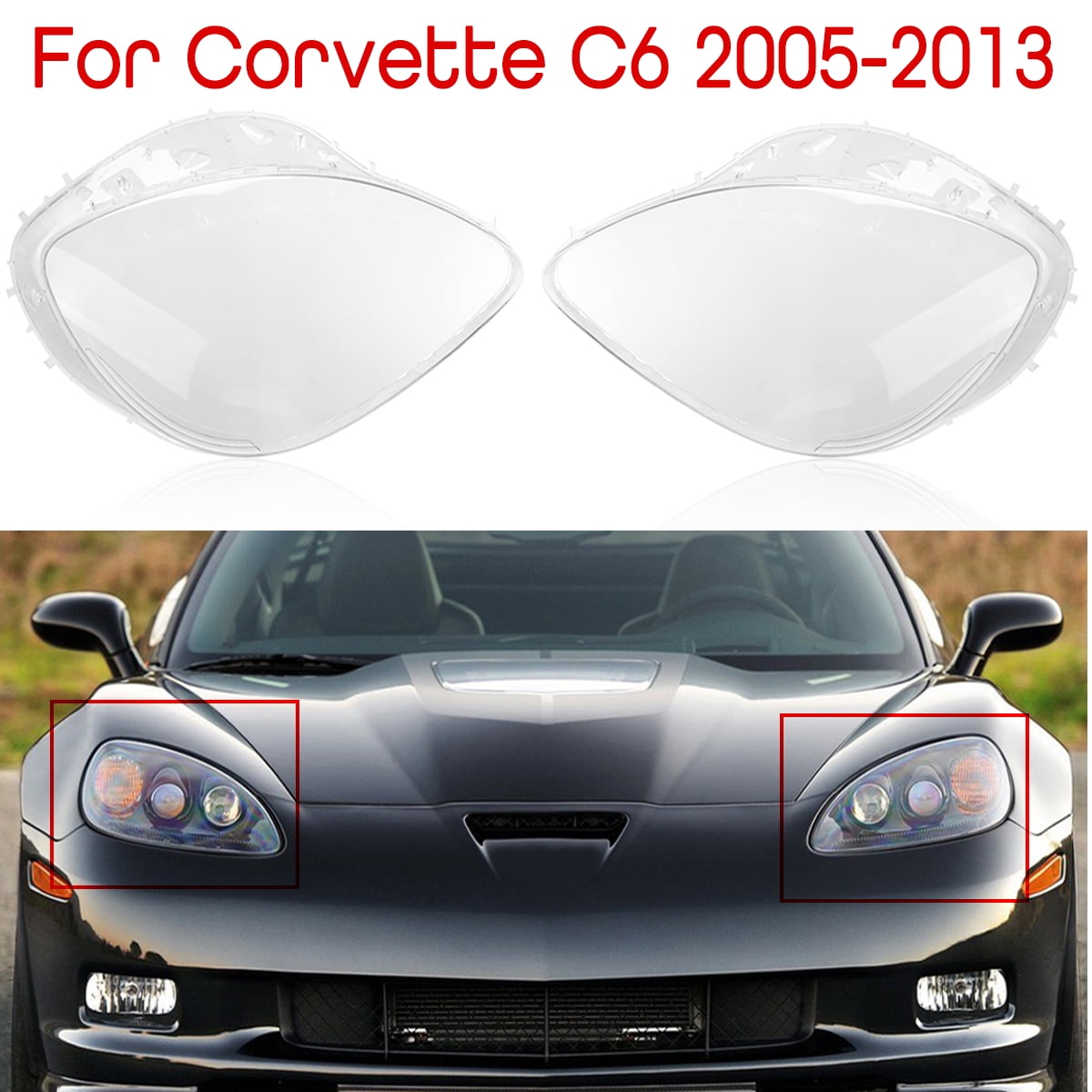 302764784677 For 20052013 C6 Corvette Headlight Replacement Lens
