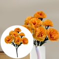 thumbnail image 2 of Artificial Flowers - Household Imitation - 7 Head Artificial Silk Fowers Carnation Bunch Wedding Home Outdoor Size 41Cm Avilable In 9 Colours - 1X Artificial 7-Head Carnation Bouquet, 2 of 9