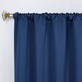 thumbnail image 2 of Superior Blackout Solid Light Filtering Rod pocket Curtain Panel Set, 26" x 84", Navy Blue, 2 of 9