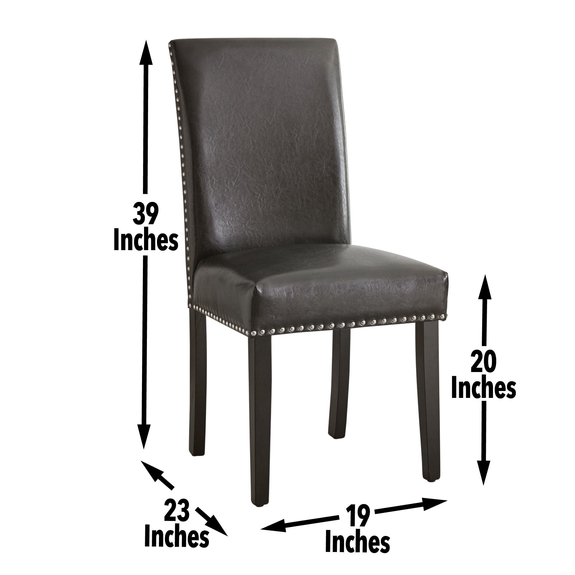 Steve Silver Verano Indoor Set of 2 Dining Side Chair, Black