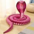 thumbnail image 4 of comerut Simulation Snake Plush Toy Realistic Snake Skin Giant Cobra Plushies Funny Trick Toy Soft Stuffed Animal Doll Children Educational Toys Home Decoration for Halloween April Fools' Day, 4 of 7