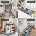 thumbnail image 5 of Navy Daisy Flower Pattern Kitchen Rugs Sets Of 3,Kitchen Runner Rugs Non Skid Washable,Decorative Kitchen Floor Mats for Kitchen,Sink,Laundry,17"x30"+ 17"x47" + 17"x59", 5 of 6