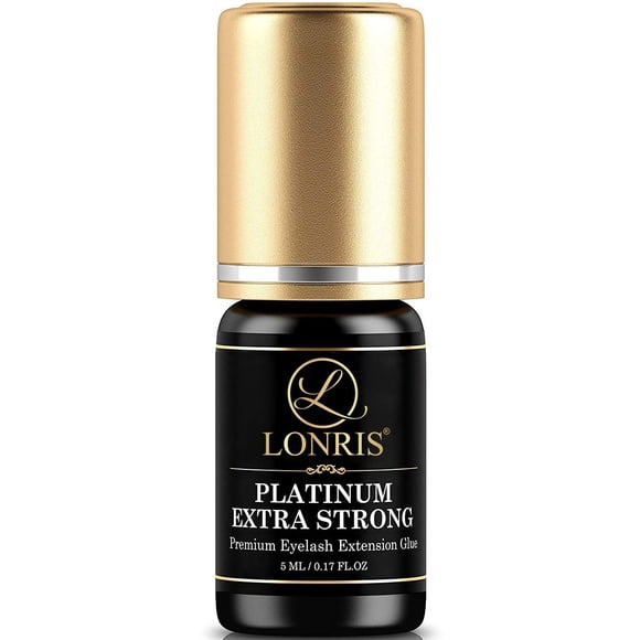 Pegamento para extensiones de pestañas LONRIS Platinum Extra Strong, 5 ml