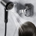 thumbnail image 2 of Ondulación de agua secador de pelo estante de almacenamiento ventosa baño secador de pelo soporte, 2 of 7