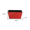 thumbnail image 2 of 8" Red Recycled Plastic Indoor Outdoor Rectangular Planter Box, 2 of 5