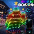 thumbnail image 2 of Tira de luces LED para decoración de árboles de Navidad de 2,1 m con control por aplicación Bluetooth adecuada para luces de decoración de árboles de Navidad, 2 of 5