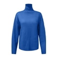 thumbnail image 5 of Sweaters for Women, High Neck Sweaters for Women, Solid Color Ribbed Knit, Lightweight Pullover for Comfort, 5 of 5