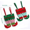thumbnail image 3 of Bolsas de pantalones a rayas navideñas,Bolsas de dulces de elfo de Navidad Bolsas de dulces de elfo de Navidad Bolsa de regalo Eficiencia maximizada, 3 of 8