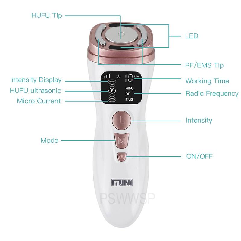Mini hifu RF Massager Facial body Radiofrecuency Ultrasound Microcurrent Lift Wrinkle Beauty Machine Skin Care Tools