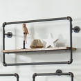 thumbnail image 5 of Furniture of America Peale Metal and Wood Wall Shelf A, Sand Black, 5 of 8