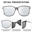 thumbnail image 4 of Gafas de Sol DUCO Polarizadas Oversized para Mujer UV400 W016 Transparente, 4 of 5