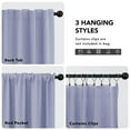 thumbnail image 6 of Deconovo Solid Back Tab and Rod Pocket Curtains Thermal Insulated Blackout Window Curtains for Living Room 52x84 inch Light Purple 2 Panels, 6 of 11