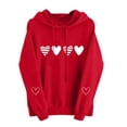 thumbnail image 4 of Staron Winter Hooded Sweatshirt for Women Valentine's Day Printed Pullover Casual Long Sleeve Fashion Hoodie Loose Oversized Top, Red 3XL, 4 of 7