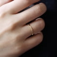 thumbnail image 2 of Anillo de cola pequeño y delicado con forma de amor, muy fino y fresco, bañado en oro de 14 quilates, de plata de ley S925, 2 of 5