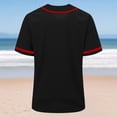 thumbnail image 6 of CQONEPT Baseball Jersey Tops for Women Short Sleeve Shirt Button Up Summer Tops Casual Sportswear Athletic Tee Uniform Sky Blue L, 6 of 6