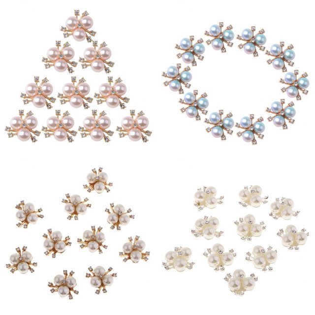 Botones Flor De La Perla De Faux 40pcs, Adornos De Perlas De De Zulema Botones de perlas Flatback