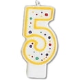 thumbnail image 1 of Creative Converting CANDLE-4564 Polka Dot 5 Numeral Candle, 3-Inch x 1.5-Inch, 1 of 2