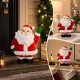 thumbnail image 2 of Waving Santa Claus Resin Figurine, 6in, Classic Christmas Santa Tabletop Statue with Green Mittens, Lovely Holiday Ornament for Porch Mantel Indoor Home Christmas Layout, 2 of 7