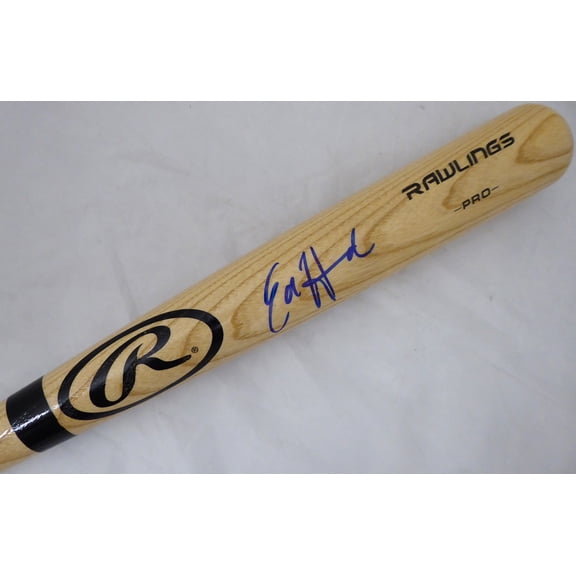 Ed Howard Autographed Blonde Rawlings Baseball Bat Chicago Cubs Beckett BAS 179022