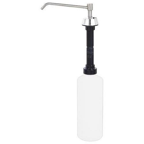Tough Guy Soap Dispenser, Counter, Manual, 1.2 L, Silver, Liquid