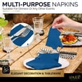 thumbnail image 4 of Cocktail Napkins Disposable, Royal Blue Beverage Napkins Soft and Absorbent Paper Napkins for Dinner, Party, Wedding, Or Every Day Use, 7” x 7” 2 Ply Party Napkins, Pack of 40 - By Amcrate, 4 of 6