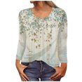 thumbnail image 1 of Long Cardigan Mode Femme T-shirt Ample Imprimé Blouse à Manches Longues Col Rond Hauts Décontractés Cardigans pour Femmes en Liquidation, 1 of 4