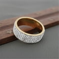Bands Rings for Women Five Ring Fashion Stainless Steel Couple Ring