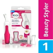 Hair Removal Electric Trimmer – Veet Expert Sensitive Precision Beauty Styler for Underarms, Eyebrows and Bikini Hair Removal with 8 Accessories and Beauty Bag, 1 Count