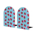 thumbnail image 2 of Picia Strawberries Pattern Wood Bookends for Shelves,Non-slip Bookends, Heavy Duty Wooden Bookend Support,1 Pair, 2 of 8