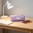 thumbnail image 7 of School_Supplies Under $1 dollars!Special Pencil Case Pouch, 1Pcs Pencil Pouch Pen case Large capacity pencil case with bowknot patterns Stationery bagpencil case office stationery storage bag, Purple, 7 of 7