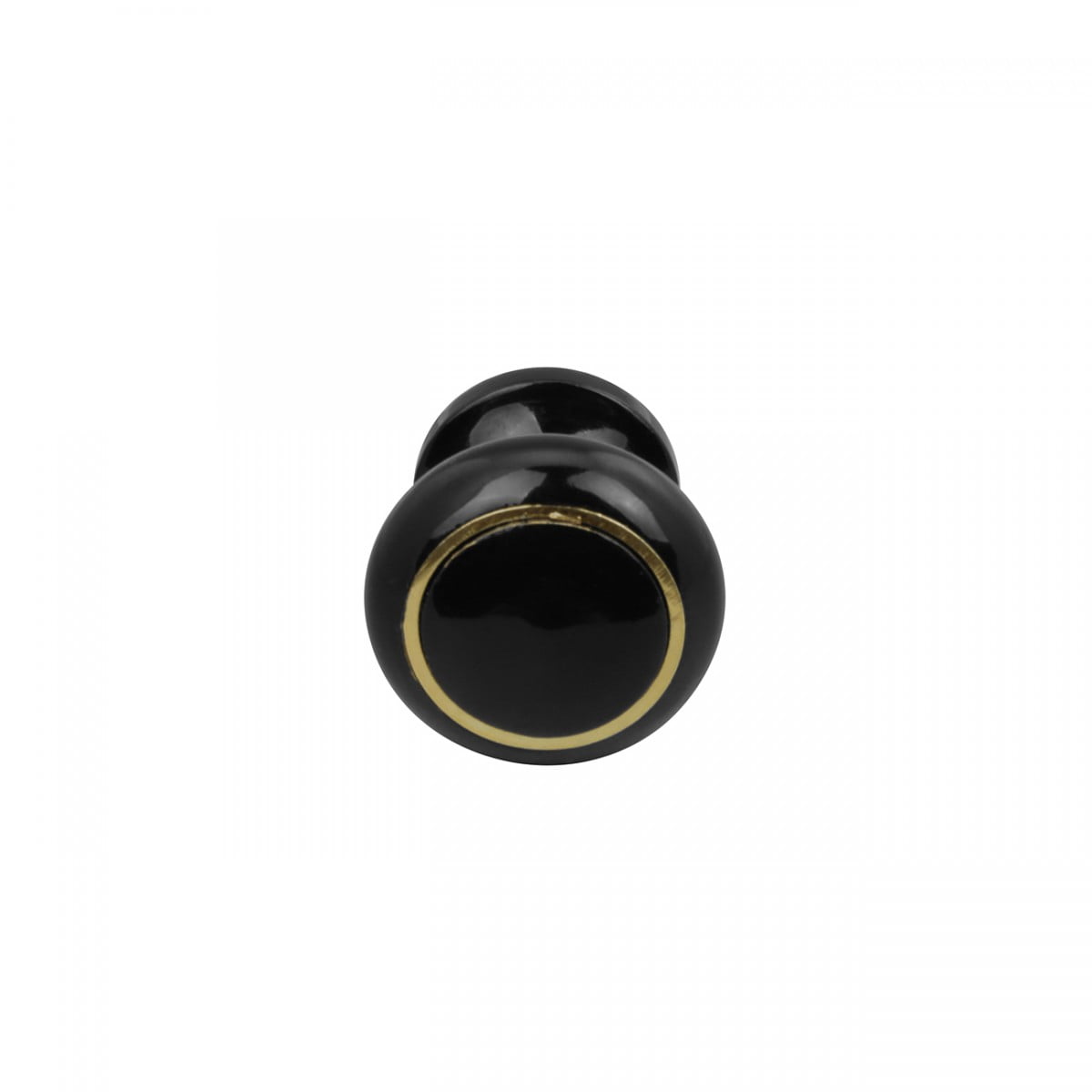 Black Enamel Coated Solid Brass Cabinet Knobs Set of 5 Renovators Supply