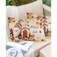 thumbnail image 6 of Thanksgiving Gnomes Throw Pillow Covers, Fall Maple Leaves Botanical Autumn Soft Breathable Pillow Cases with Invisible Zipper for Sleeping, Standard Pillowcases for Couch Bed Sofa Chair 20x26 Inches, 6 of 6