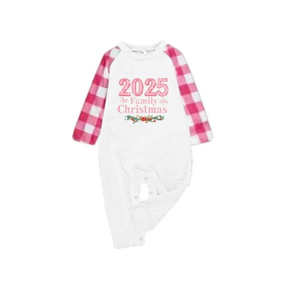 LEKODE 2025 Family Christmas Pajamas Sets Xmas Matching Pajama Sets Holiday Jammies Women’s Pajamas Warm Pajamas for Women Set 2 Piece Pajama Set for Women Matching Pajama Set Pink (B)12m