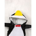 thumbnail image 4 of RUINIXCW Toddler Baby Halloween Penguin Costume Newborn Infant Girl Boy Halloween Animal Cosplay Outfit Penguin Shape Hooded Tops and Foot Covers Set, 4 of 9
